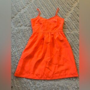 J. Crew Bold Orange Dress